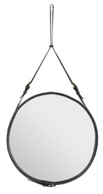 Miroir circulaire L noir, Jacques Adnet, Gubi