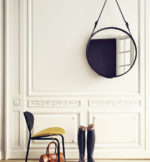 Mirror - Circulaire, black, Jacques Adnet, Gubi