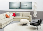 Elettra armchair, bbpr,  with sofa Arflex