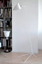 Lampadaire droit blanc, Serge Mouille