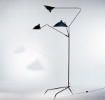 Standing lamp 3 arms, Lampadaire trois bras, Serge Mouille