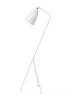 Grasshopper floor light, matt white, Greta Grossman, Gubi