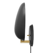 Cobra wall lamp, black, Greta Grossman, Gubi