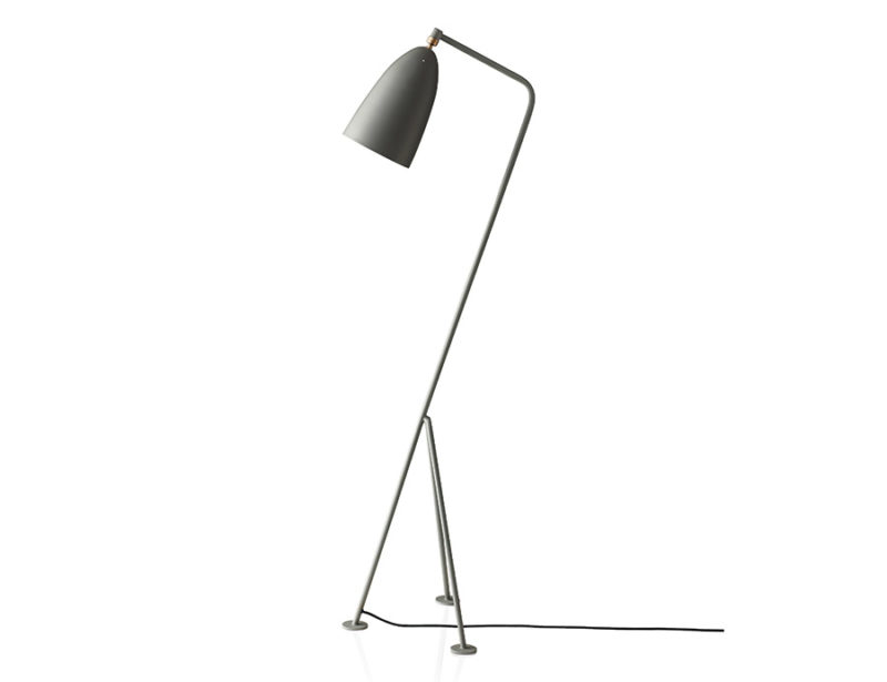 Grasshopper floor light, blue grey, Greta Grossman, Gubi