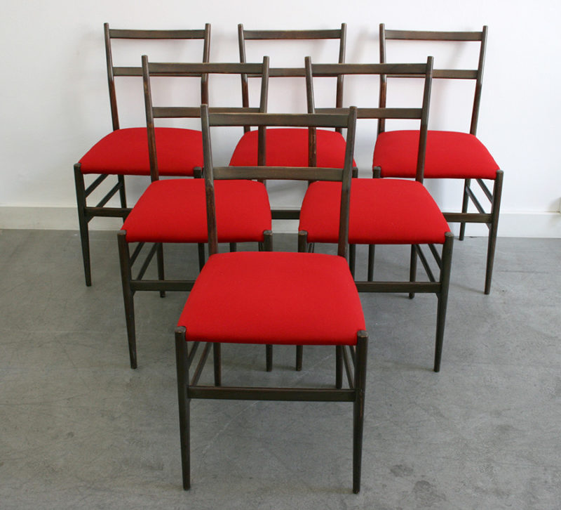 6 chaises Leggera, Gio Ponti, Cassina