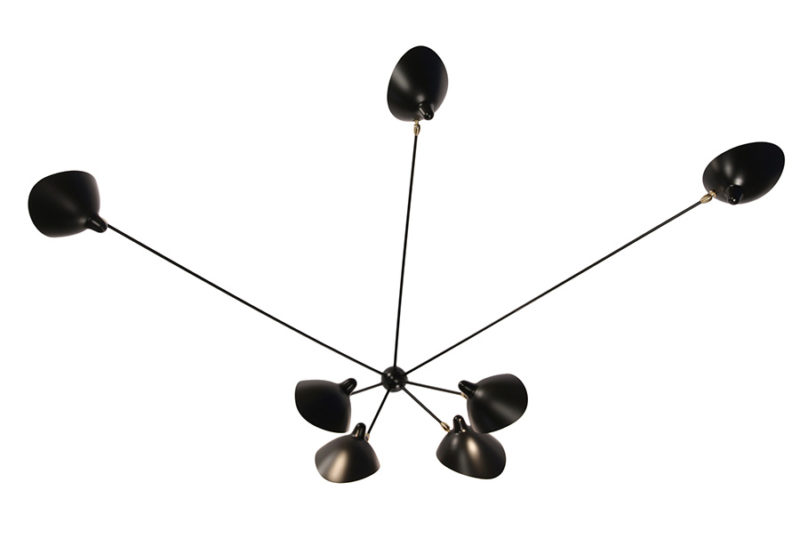 Wall light spider 7 arms, serge mouille