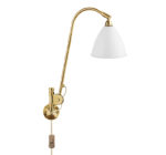 Wall lamp BL6, brass with matt white shade, Bestlite, Gubi