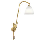Wall lamp BL6, brass with china bone shade, Bestlite, Gubi