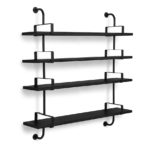 Demon shelves, 4 shelves, 155 cm, black, Mathieu Matégot, Gubi