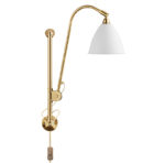 Wall lamp BL5, brass with matt white shade, Bestlite, Gubi