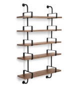 Demon shelves, 5 shelves, 95 cm, walnut, Mathieu Matégot, Gubi