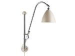 Wall light BL5, chrome with cream shade, Bestlite, Gubi