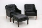 Fauteuils BM 2207 et repose-pieds, Borge Mogensen, Fredericia