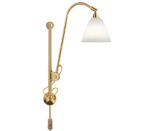 Wall lamp BL5, brass with china bone shade, Bestlite, Gubi