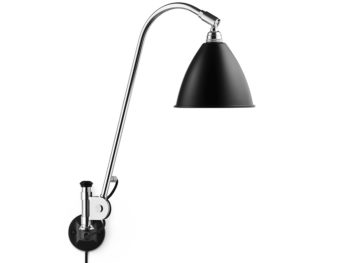 Wall light BL6, chrome with black shade, Bestlite, Gubi