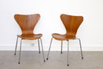 4 chaises Serie 7 en teck, Arne Jacobsen, Fritz Hansen, 1955