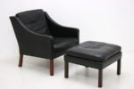 BM 2207 armchair with ottoman, Borge Mogensen, Fredericia