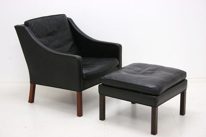 Fauteuils BM 2207 et repose-pieds, Borge Mogensen, Fredericia