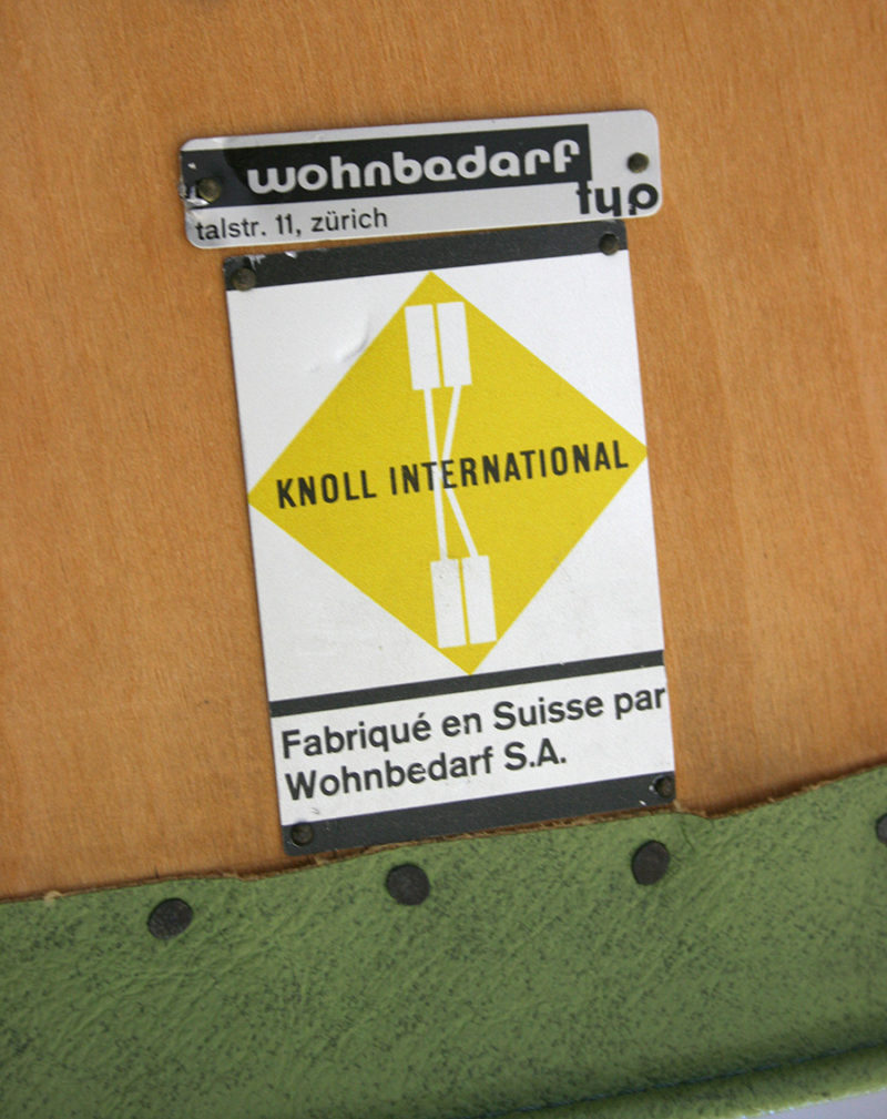 Plaquette Knoll Wohnbedarf