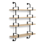 Demon shelves, 4 shelves, 95 cm, oak, Mathieu Matégot, Gubi