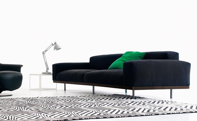 Naviglio sofa, fabric (Morris) Umberto Asnago, Arflex