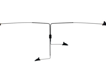 Wandleuchte 4 schwenkbare Arme, Serge Mouille