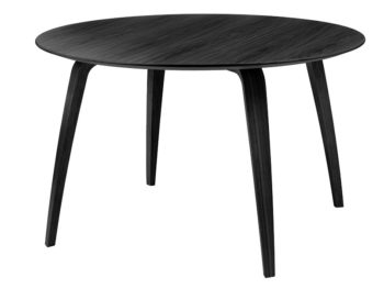 Gubi round dining table, black stained, Komplot Design