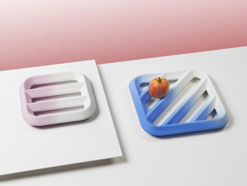 Fruit dish Grid gradient, Tomas Kral for Kissthedesign. Photo © Nicolas Genta