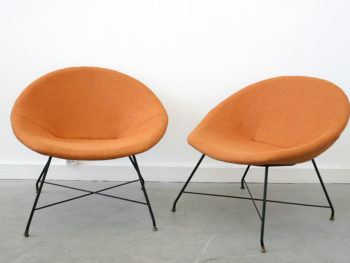 Pair of lounge chairs, Augusto Bozzi, Saporiti