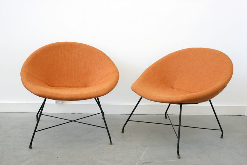 Pair of lounge chairs, Augusto Bozzi, Saporiti