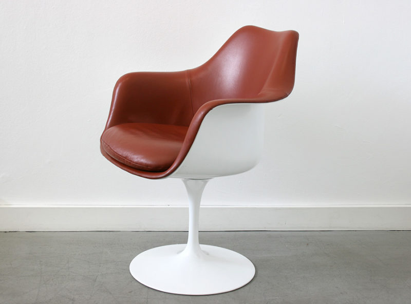 Fauteuils tulipe en cuir, Eero Saarinen, Knoll