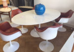 Tulip dining table with oval marble top, Eero Saarinen, Knoll