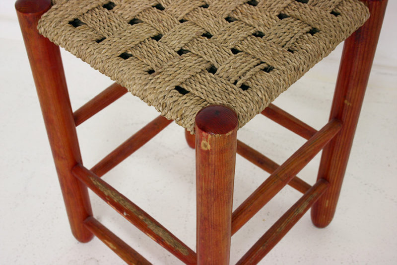 Vintage stool in the style of Charlotte Perriand