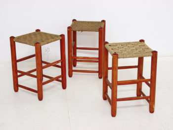 3 vintage stools in the style of Charlotte Perriand