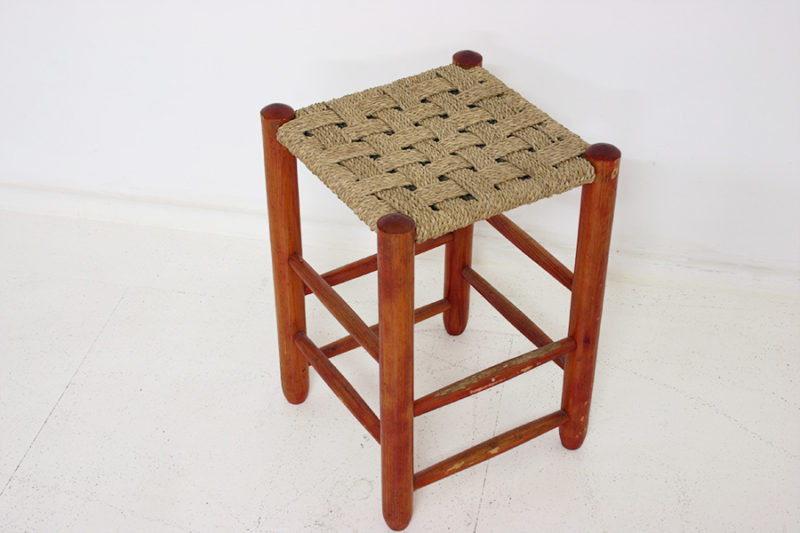 Vintage stool in the style of Charlotte Perriand