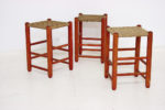 3 tabourets vintage, dlg Charlotte Perriand