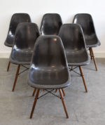 Set of 6 DSW chairs, Charles & Ray Eames, Herman Miller