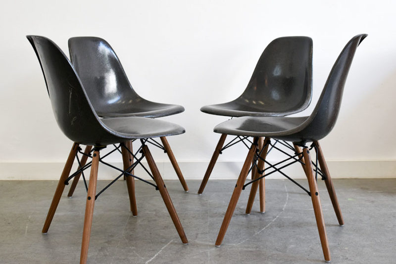 Set of 6 DSW chairs, Charles & Ray Eames, Herman Miller