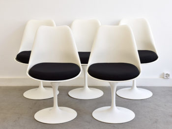 5 chaises tulipe, Eero Saarinen, Knoll