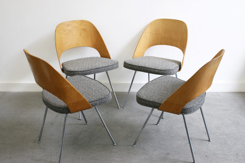 4er Set Executive Stühle, Eero Saarinen, Knoll, Wohnbedarf