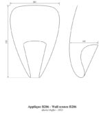 Applique B206, Michel Buffet, Lignes de démarcation. Dimensions