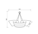 Suspension B212, Michel Buffet, Lignes de démarcation. Dimensions