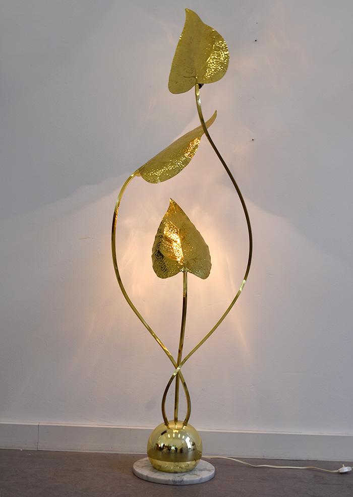 Leaf floor lamp, Tommaso Barbi, 1970.
