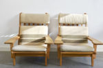 Pair of GE-375 armchairs, Hans J. Wegner, Getama, 1969