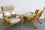 Pair of GE-375 armchairs, Hans J. Wegner, Getama, 1969