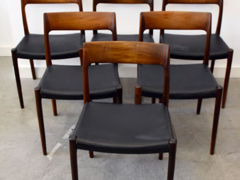 6 chaises 77, Niels Møller, J.L. Moller