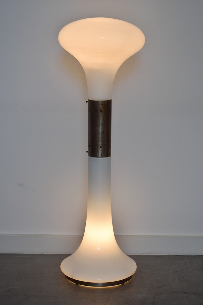 Lampe sur pied en verre soufflé de Murano, Carlo Nason, Mazzega, 1960.