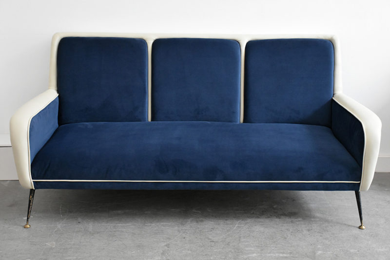 3-Sitzer Sofa in der Art von Gio Ponti, italienisches Design aus den 50er Jahren