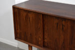 Bow-front rosewood sideboard, design Arne Vodder, H.P. Hansen, ca. 1960.