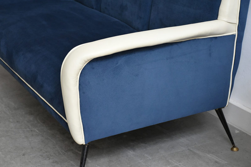 3-Sitzer Sofa in der Art von Gio Ponti, italienisches Design aus den 50er Jahren